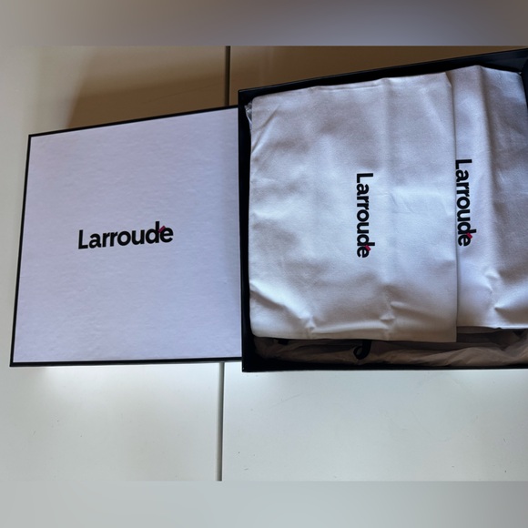 Larroude Miso Clog Women's Midnight Blue Velvet Corduroy Platform Shoes New - Picture 4 of 10